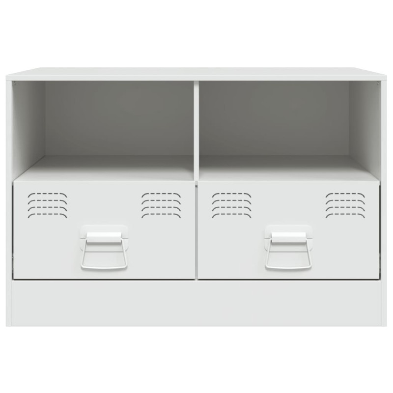 Szafka pod telewizor, biała, 67x39x44 cm, stalowa