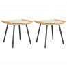 Stołek ogrodowy z poduszką 2 pcs natura 50 x 40 x 45cm Stal
