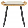 Stołek ogrodowy z poduszką 2 pcs natura 50 x 40 x 45cm Stal