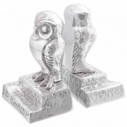 Podpórki do książek 2 pcs Srebrny 12 x 9 x 19 cm Aluminium
