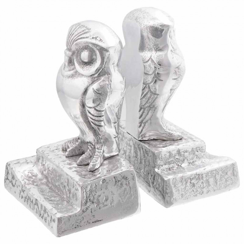 Podpórki do książek 2 pcs Srebrny 12 x 9 x 19 cm Aluminium
