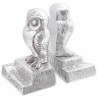 Podpórki do książek 2 pcs Srebrny 12 x 9 x 19 cm Aluminium