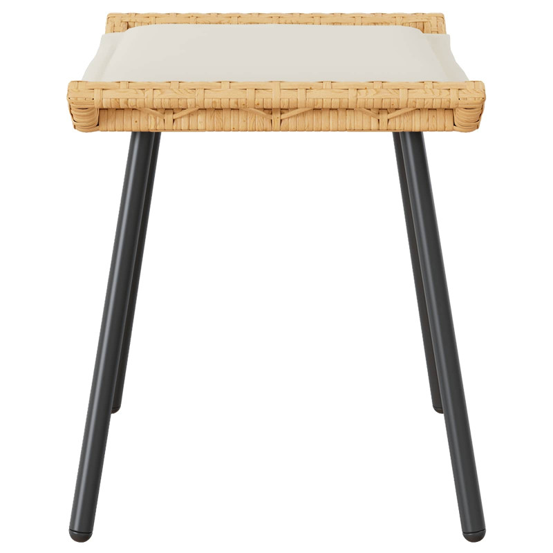 Stołek ogrodowy z poduszką 2 pcs natura 50 x 40 x 45cm Stal