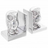 Podpórki do książek 2 pcs Srebrny 7 x 9 x 11 cm Aluminium