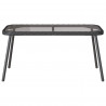 Stolik kawowy Czarny 90 x 45 x 43 cm Polirattan i szkło