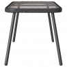 Stolik kawowy Czarny 90 x 45 x 43 cm Polirattan i szkło