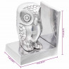 Podpórki do książek 2 pcs Srebrny 7 x 9 x 11 cm Aluminium