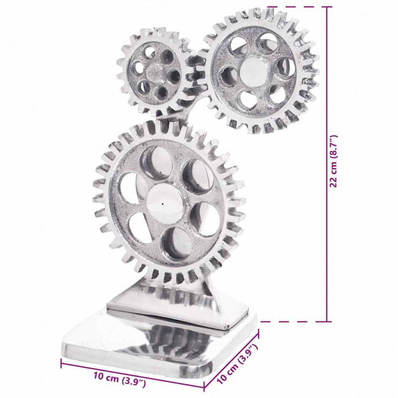 Podpórki do książek 2 pcs Srebrny 10 x 10 x 22 cm Aluminium