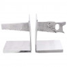 Podpórki do książek 2 pcs Srebrny 11 x 14 x 17,5 cm Aluminium