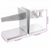 Podpórki do książek 2 pcs Srebrny 11 x 14 x 17,5 cm Aluminium