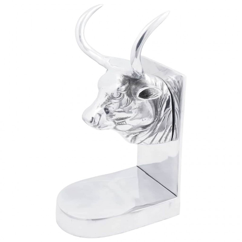 Podpórki do książek 2 pcs Srebrny 17 x 15 x 27 cm Aluminium