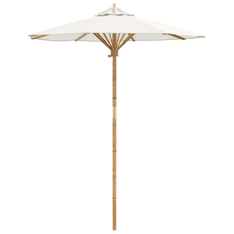Parasolka ogrodowa Kremowa biel Ø 270 x 260 cm Bambus