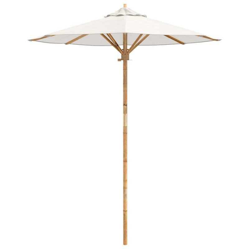 Parasolka ogrodowa Kremowa biel Ø 270 x 260 cm Bambus