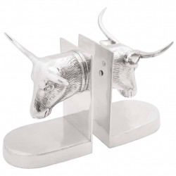 Podpórki do książek 2 pcs Srebrny 21,5 x 15,5 x 20 cm Aluminium