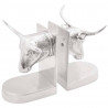Podpórki do książek 2 pcs Srebrny 21,5 x 15,5 x 20 cm Aluminium