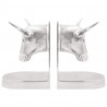Podpórki do książek 2 pcs Srebrny 21,5 x 15,5 x 20 cm Aluminium
