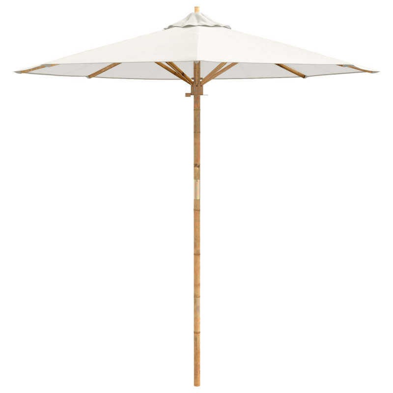 Parasolka ogrodowa Kremowa biel Ø 270 x 260 cm Bambus
