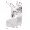 Podpórki do książek 2 pcs Srebrny 21,5 x 15,5 x 20 cm Aluminium