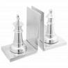Podpórki do książek 2 pcs Srebrny 11 x 12 x 19,5 cm Aluminium