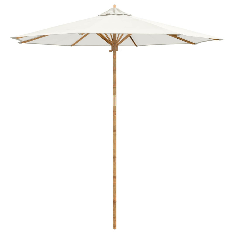Parasolka ogrodowa Kremowa biel Ø 270 x 260 cm Bambus