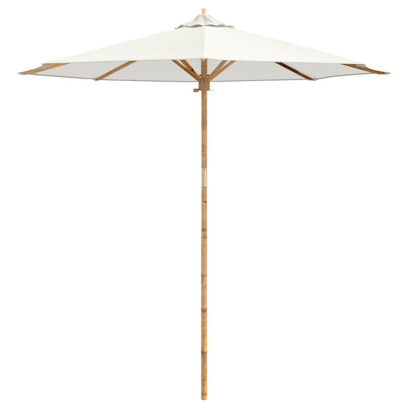 Parasolka ogrodowa Kremowa biel Ø 270 x 260 cm Bambus