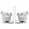Podpórki do książek 2 pcs Srebrny 8 x 12 x 16,5 cm Aluminium