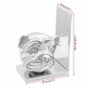 Podpórki do książek 2 pcs Srebrny 8 x 12 x 16,5 cm Aluminium