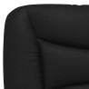 Łóżko z materacem, czarno-białe, 160x200 cm, sztuczna skóra