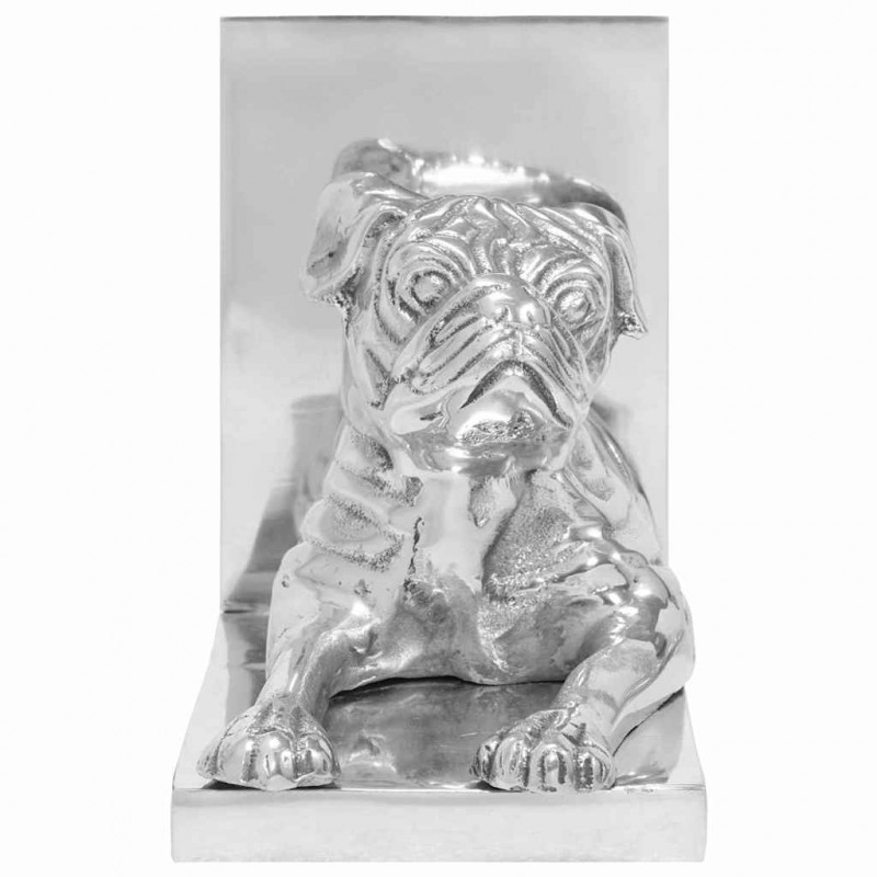 Podpórki do książek 2 pcs Srebrny 12 x 15 x 18 cm Aluminium