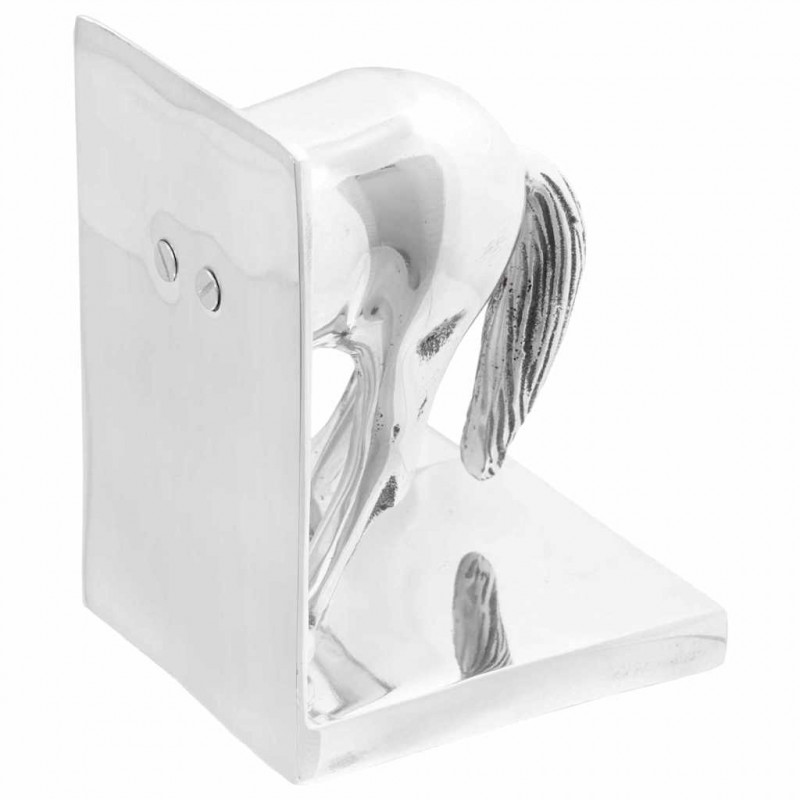 Podpórki do książek 2 pcs Srebrny 11 x 14 x 25 cm Aluminium