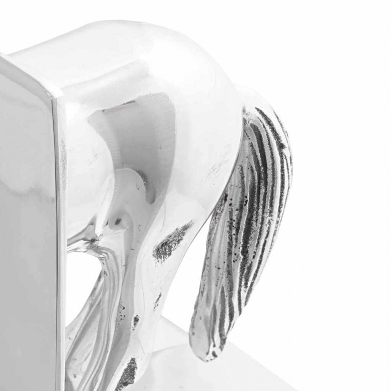 Podpórki do książek 2 pcs Srebrny 11 x 14 x 25 cm Aluminium