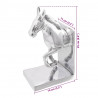 Podpórki do książek 2 pcs Srebrny 11 x 14 x 25 cm Aluminium