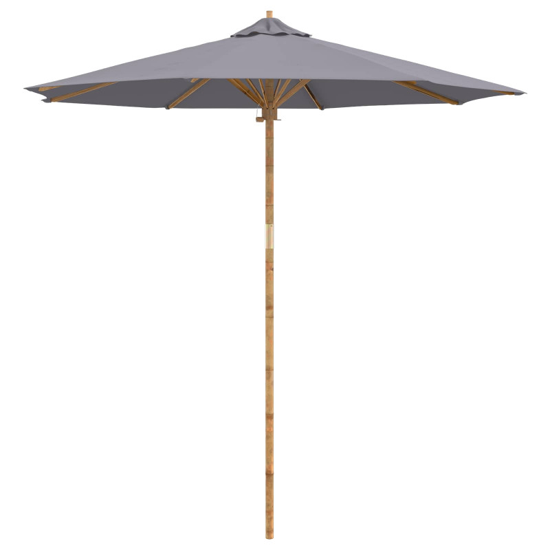 Parasolka ogrodowa Ciemnoszary Ø 270 x 260 cm Bambus