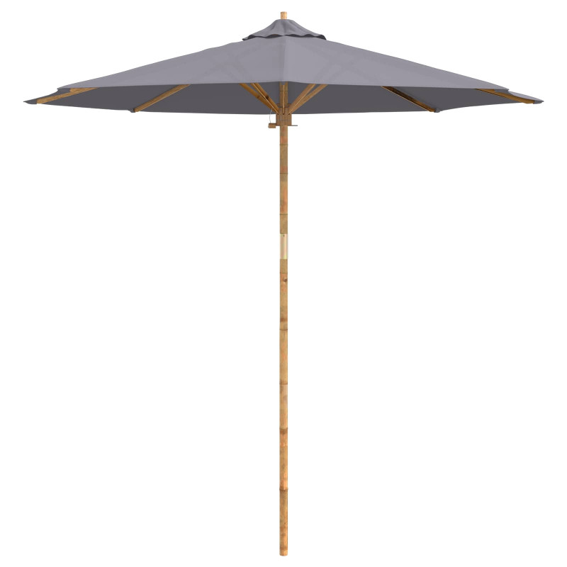Parasolka ogrodowa Ciemnoszary Ø 270 x 260 cm Bambus