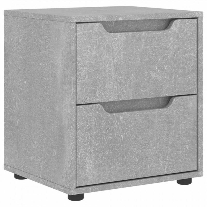 Szafka nocna "VISNES" Beton Szary 45x40x50 cm Drewno klejone