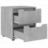 Szafka nocna "VISNES" Beton Szary 45x40x50 cm Drewno klejone