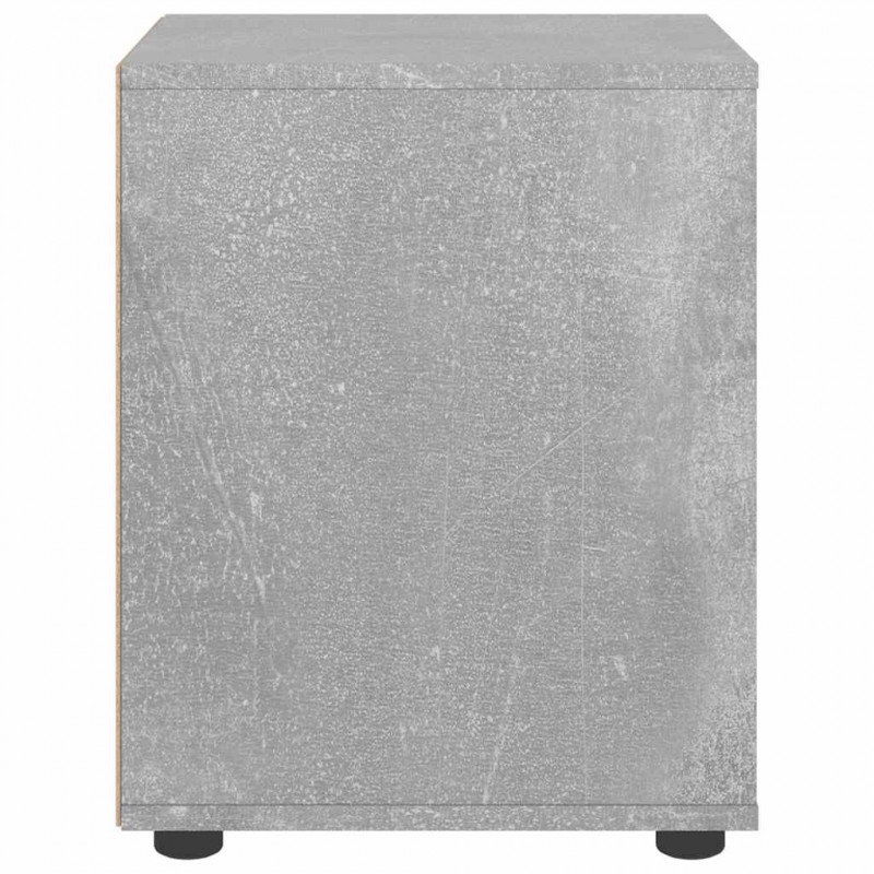 Szafka nocna "VISNES" Beton Szary 45x40x50 cm Drewno klejone