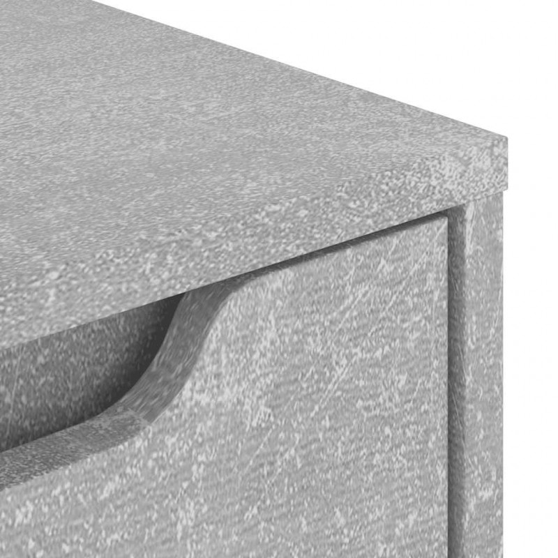 Szafka nocna "VISNES" Beton Szary 45x40x50 cm Drewno klejone