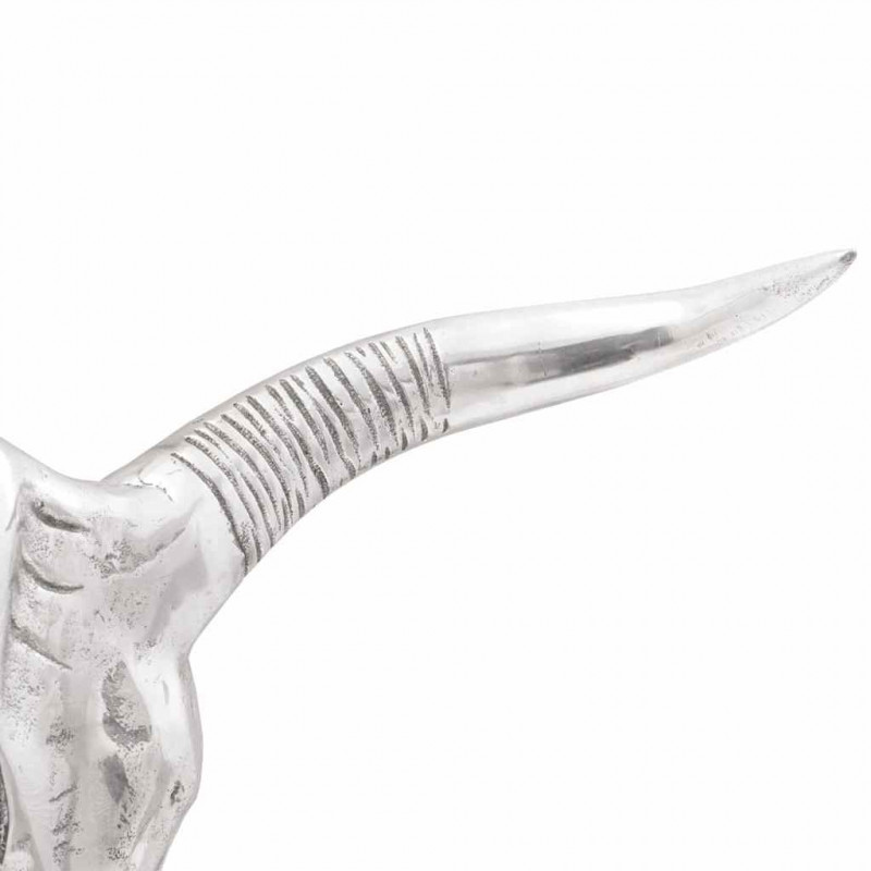 Czaszka byka Srebrny 49 x 10 x 36 cm Aluminium