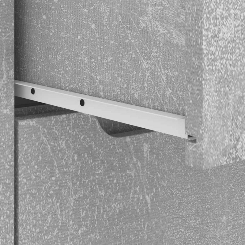 Szafka nocna "VISNES" Beton Szary 45x40x50 cm Drewno klejone