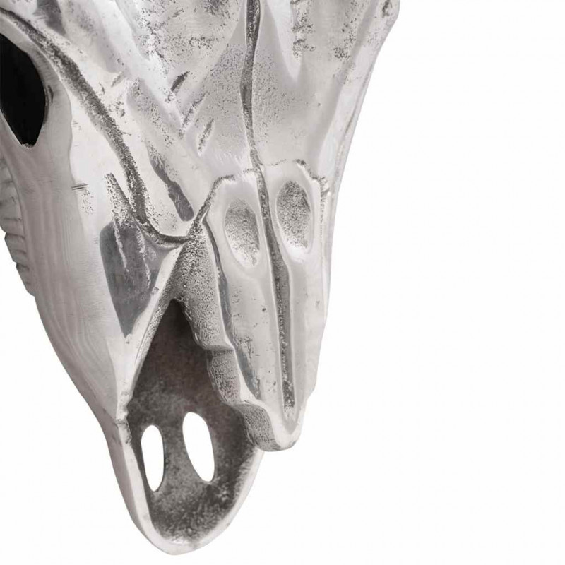Czaszka byka Srebrny 49 x 10 x 36 cm Aluminium