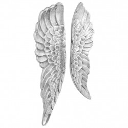 Rzeźba skrzydeł Srebrny 31 x 5 x 91 cm Aluminium