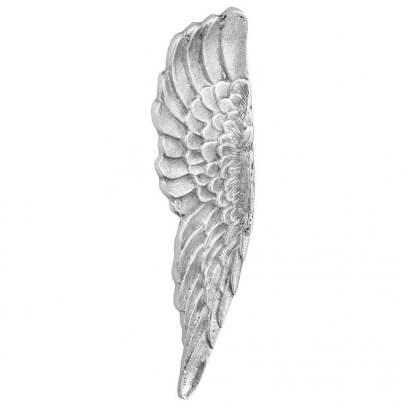Rzeźba skrzydeł Srebrny 31 x 5 x 91 cm Aluminium