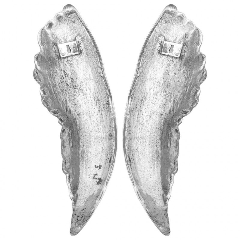 Rzeźba skrzydeł Srebrny 31 x 5 x 91 cm Aluminium