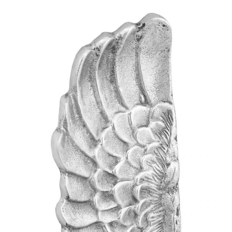 Rzeźba skrzydeł Srebrny 31 x 5 x 91 cm Aluminium