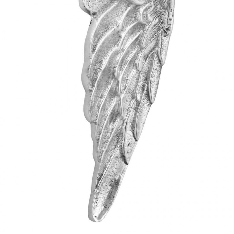 Rzeźba skrzydeł Srebrny 31 x 5 x 91 cm Aluminium