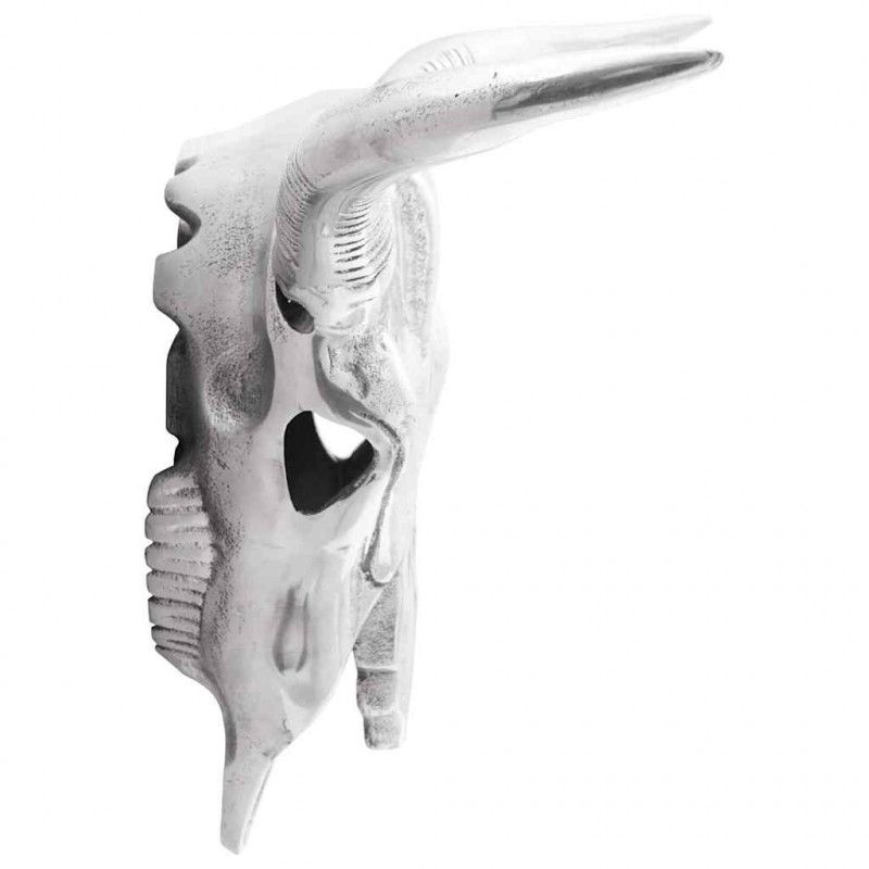 Czaszka byka Srebrny 34 x 13 x 53 cm Aluminium