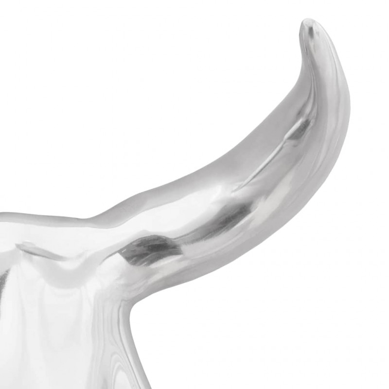 Czaszka byka Srebrny 34 x 13 x 53 cm Aluminium