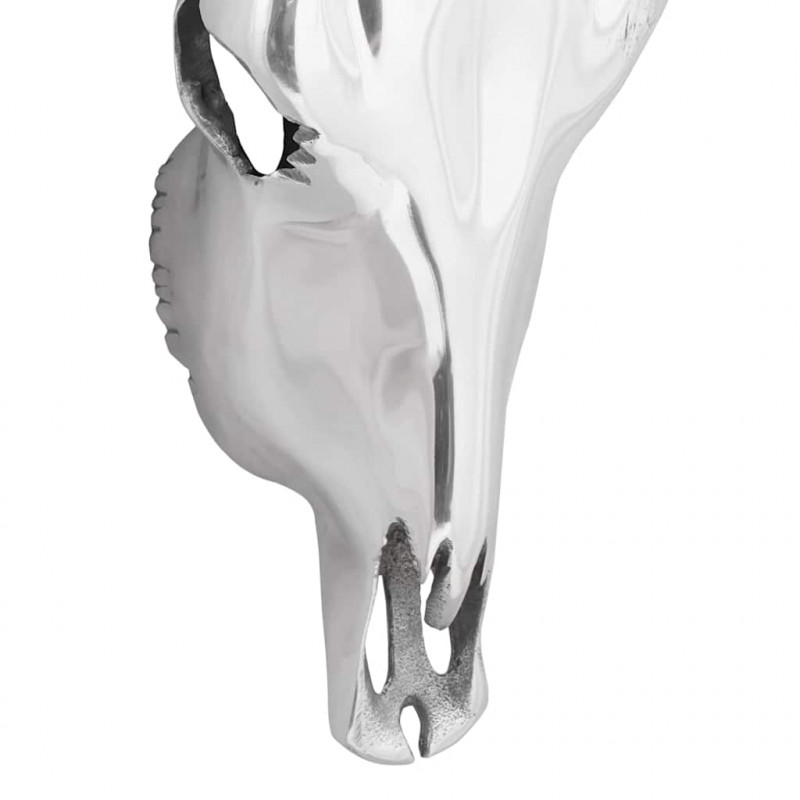 Czaszka byka Srebrny 34 x 13 x 53 cm Aluminium