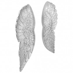 Rzeźba skrzydeł Srebrny 17 x 5 x 59 cm Aluminium